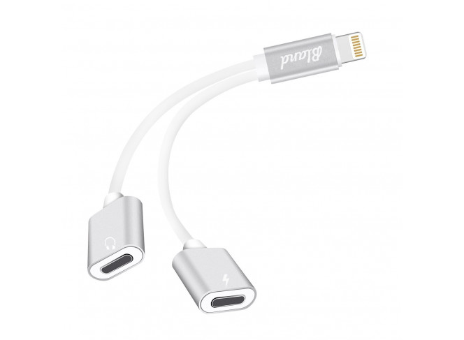 BYDI Cabo Duo Adaptador IPhone (Entrada Fone De Ouvido + Carregador Lightning Splitter)