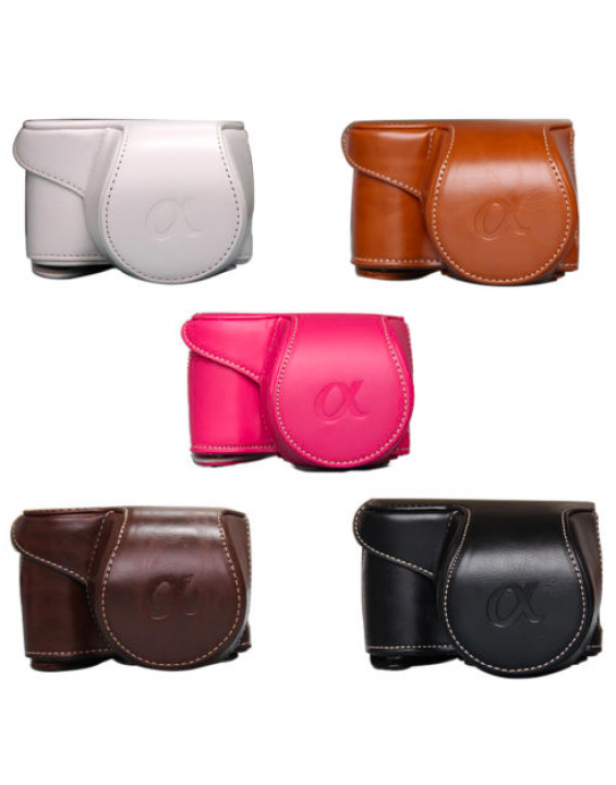 Capa de Couro Vintage para Câmera Sony (Modelos)