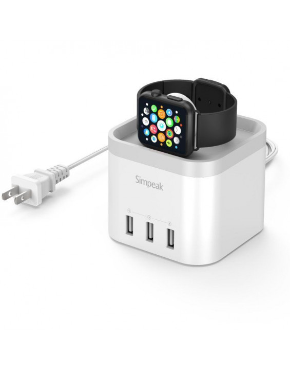 Simpeak Carregador de Parede 3 saídas USB + Dock Station