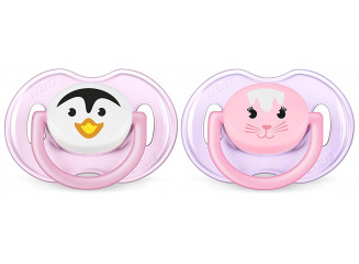 Philips Avent Kit Chupeta Animals Pinguim e Gato 0-3 Meses (Contém 2)