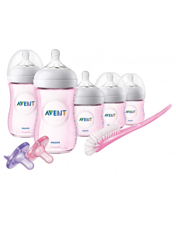Phillips Avent Kit Presente Mamadeiras Baby Bottle Rosa (8 Peças)