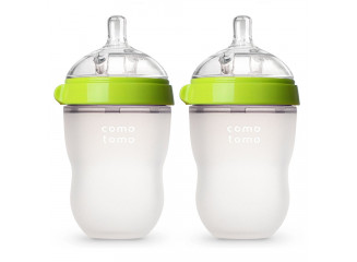 Comotomo Kit Mamadeira Copo Infantil Verde 236ml (Contém 2)