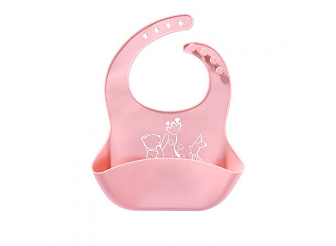 LaBelleV Kit Jogo Americano e Babador de Silicone Ursinho Pooh Rosa LaBelleV Kit Jogo Americano e Babador de Silicone Ursinho Pooh Rosa