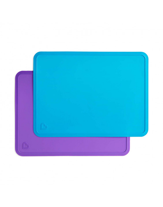 Munchkin Kit Jogo Americano de Silicone Azul e Roxo (Contém 2)