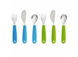 Munchkin Kit Talheres Azul e Verde (6 Peças) Munchkin Kit Talheres Azul e Verde (6 Peças)