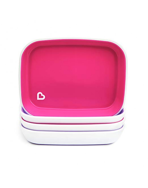 Munchkin Kit Prato Rosa e Roxo (4 Peças) Munchkin Kit Prato Rosa e Roxo (4 Peças)