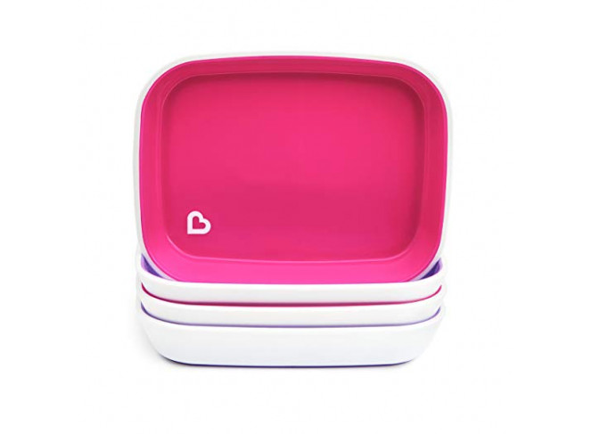 Munchkin Kit Prato Rosa e Roxo (4 Peças) Munchkin Kit Prato Rosa e Roxo (4 Peças)