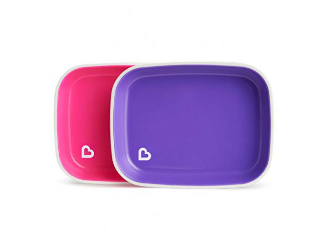 Munchkin Kit Prato Rosa e Roxo (4 Peças) Munchkin Kit Prato Rosa e Roxo (4 Peças)