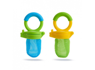 Munchkin Kit Alimentador Mordedor Fresh Food Feeder Azul e Verde