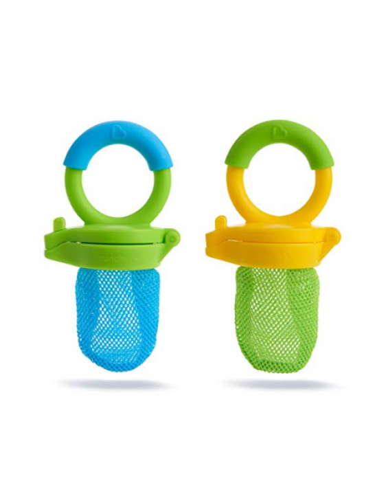 Munchkin Kit Alimentador Mordedor Fresh Food Feeder Azul e Verde