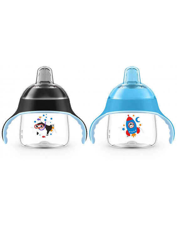 Philips AVENT Kit Copo Infantil Azul e Preto (Contém 2)