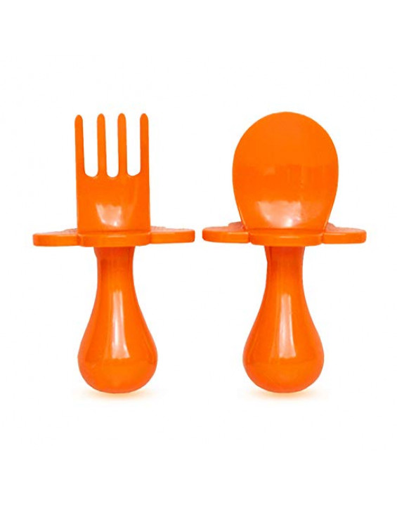 Grabease Par de Talheres para Bebê Laranja