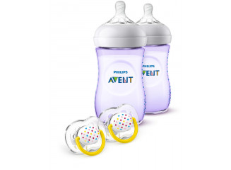Phillips Avent Kit Presente Mamadeiras Baby Bottle Roxo (4 Peças)