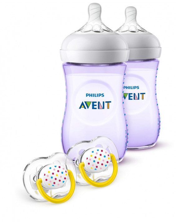 Phillips Avent Kit Presente Mamadeiras Baby Bottle Roxo (4 Peças)