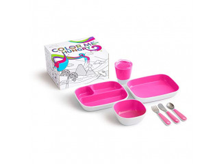 Munchkin Kit Completo Alimentação Color Me Hungry Rosa (7 Peças)