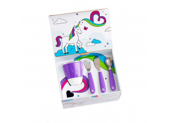 Munchkin Kit Completo Alimentação Color Me Hungry Roxo (7 Peças)