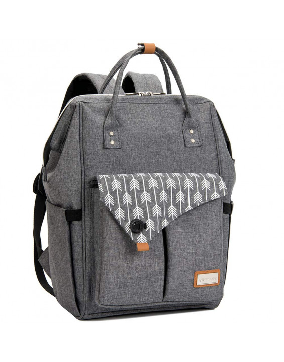 Lekebaby Mochila de Maternidade Multifuncional Cinza