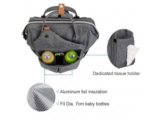 Lekebaby Mochila de Maternidade Multifuncional Cinza