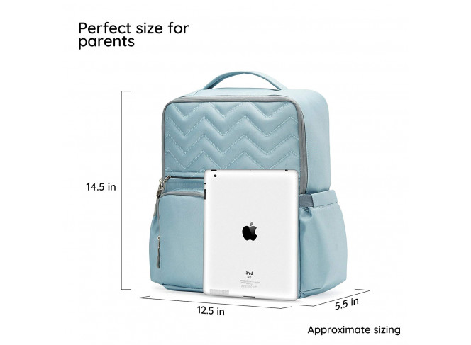 SoHo Designs Mochila de Maternidade Multifuncional Azul com Acessórios SoHo Designs Mochila de Maternidade Multifuncional Azul com Acessórios