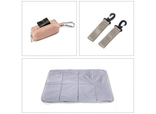 SoHo Designs Mochila de Maternidade Multifuncional Rosa com Acessórios SoHo Designs Mochila de Maternidade Multifuncional Rosa com Acessórios