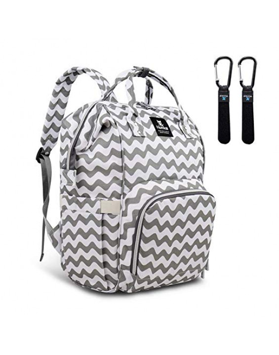 Hafmall Mochila de Maternidade Chevron com Ganchos para Pendurar 