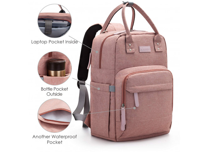Upsimples Mochila de Maternidade Multifuncional Rosa Upsimples Mochila de Maternidade Multifuncional Rosa