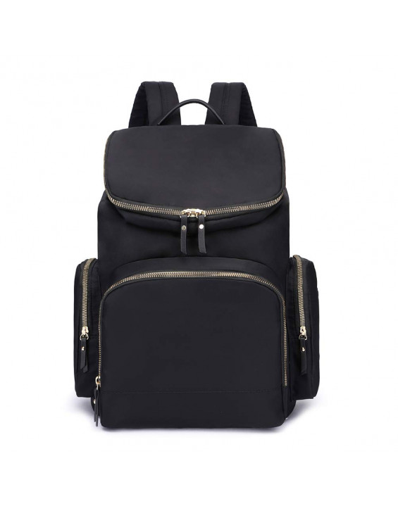 HaloVa Mochila de Maternidade Multifuncional Expansível Preta