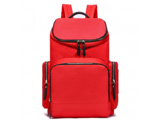 HaloVa Mochila de Maternidade Multifuncional Expansível Vermelha