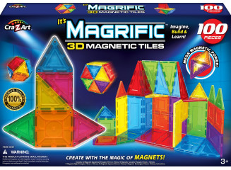 Cra-Z-Art Brinquedo Magnético Magrific 3D Peças de Montar