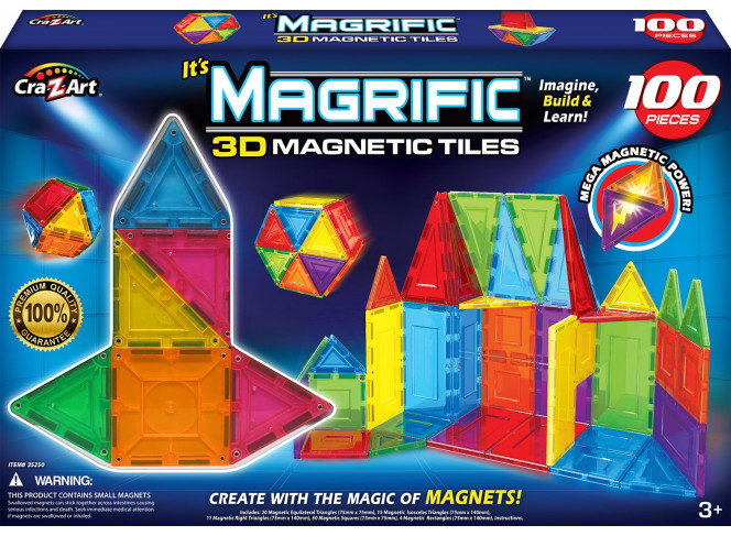 Cra-Z-Art Brinquedo Magnético Magrific 3D Peças de Montar