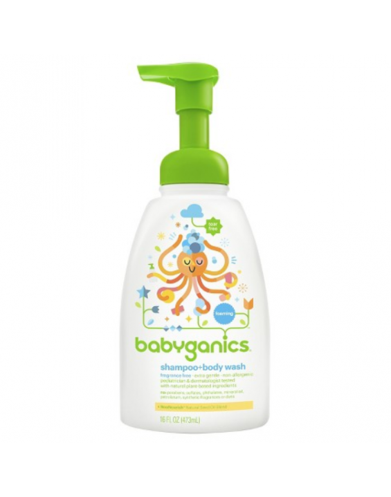Babyganics Shampoo e Bodywash Sem Perfume