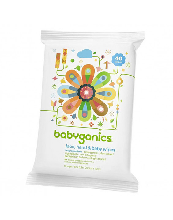 Babyganics Lenços Higienizadores para Bebês (Contém 40)