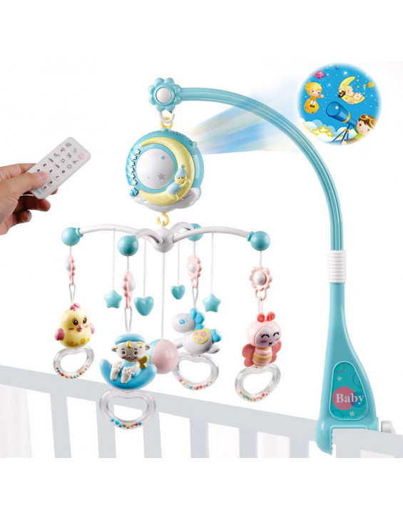 Móbile Musical com Projetor para Bebê Animais