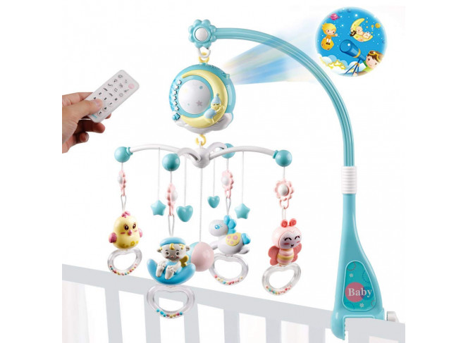 Móbile Musical com Projetor para Bebê Animais
