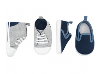 Carter's Kit Sapato Masculino Cinza e Azul Simple Joys (2 Pares)