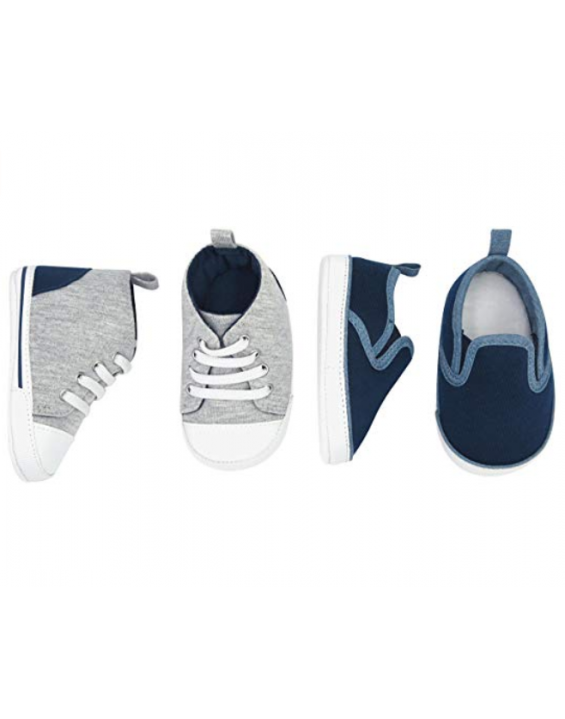 Carter's Kit Sapato Masculino Cinza e Azul Simple Joys (2 Pares)
