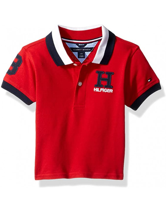 Tommy Hilfiger Camisa Polo Infantil Solid Matt Polo Vermelha