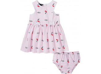 Tommy Hilfiger Conjunto Infantil Para Menina Duas Peças Rosa