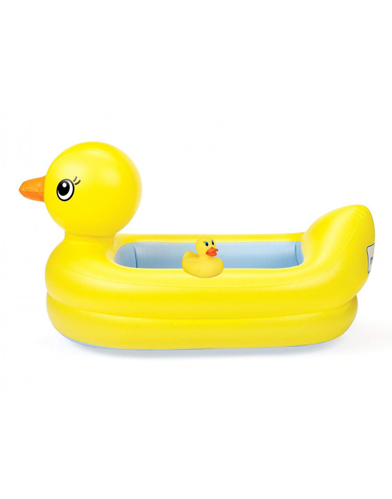 Munchkin Kit Bath Ducky Set Banheira Inflável para Bebê e Patinho de Banho