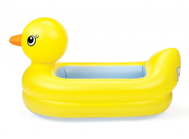 Munchkin Kit Bath Ducky Set Banheira Inflável para Bebê e Patinho de Banho