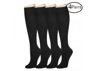 Kit Meia de Compressão 3/4 Unissex (4 Pares)