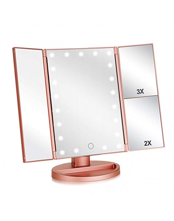 BYDI Espelho para Maquiagem com LED