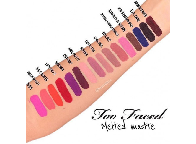Too Faced Batom Melted Matte (Cores) Too Faced Batom Melted Matte (Cores)