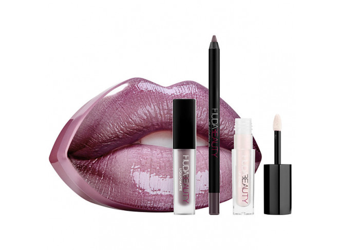 Huda Beauty Kit Lábios Contour & Strobe 