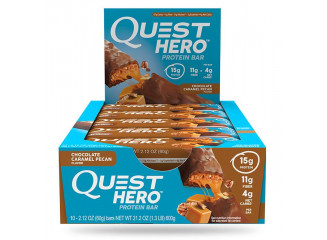 Quest HERO Barra de Proteína (10 unidades) Chocolate Caramel Pecan