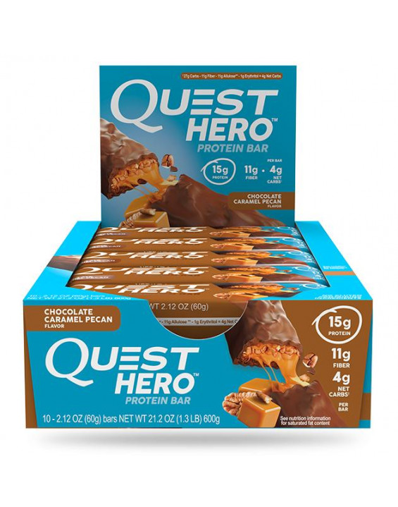 Quest HERO Barra de Proteína (10 unidades) Chocolate Caramel Pecan