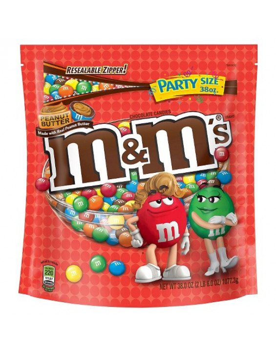 M&M'S Chocolate Confeitado Sabor Manteiga de Amendoim Party Size 963g