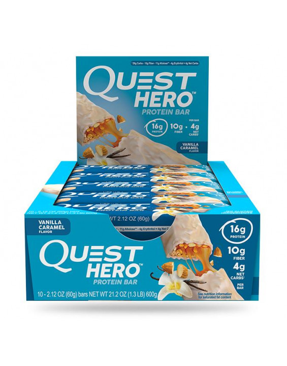 Quest HERO Barra de Proteína (10 unidades) Vanilla Caramel