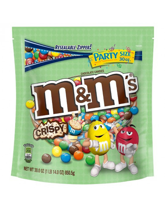 M&M'S Chocolate Confeitado Crocante Crispy Party Size 850g