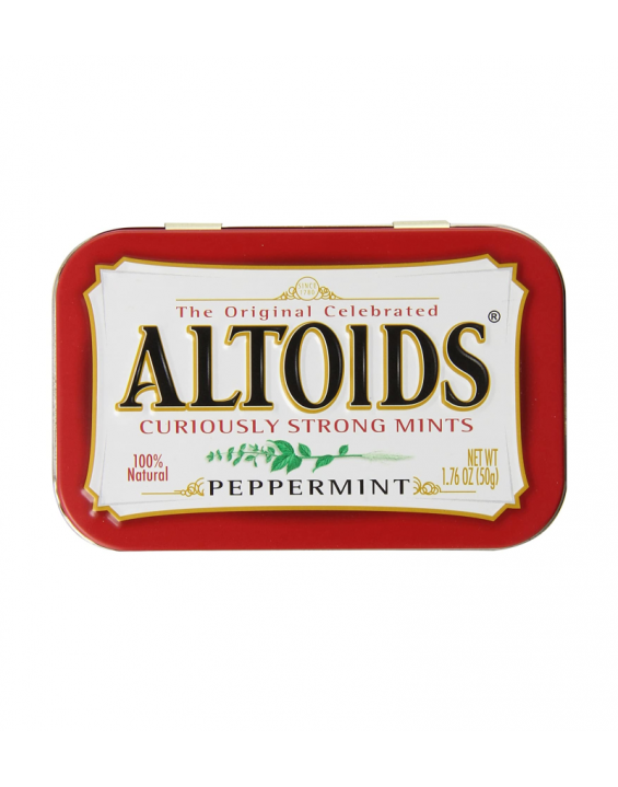 Altoids Bala Pastilha Sabor Peppermint Hortelã-Pimenta Lata (Contém 50)